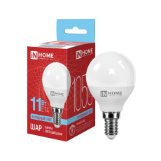 Лампа светодиодная INHOME E14 ШАР 11W 6500K