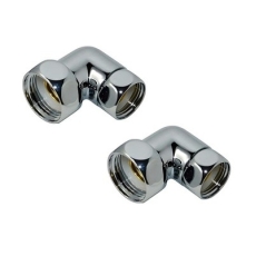 Соединение для полотенцесушителя Уголок 1х1/2" Г/Г хром (2 шт)