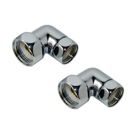 Соединение для полотенцесушителя Уголок 1х1/2" Г/Г хром (2 шт)