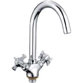 Смеситель Кухня LEDEME 4311-2 1/2 м/к LUX Крест (толстый нос)