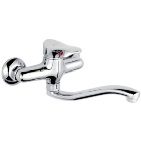 Смеситель Кухня СТЕНА LEDEME 4614-B, шар. d35