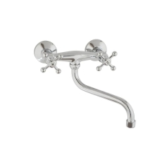 Смеситель ОПТИМА кухня пристенный (03979) маховик металл.