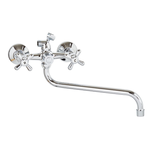 Смеситель ОПТИМА ванна (14989) маховик крест, излив 30 см