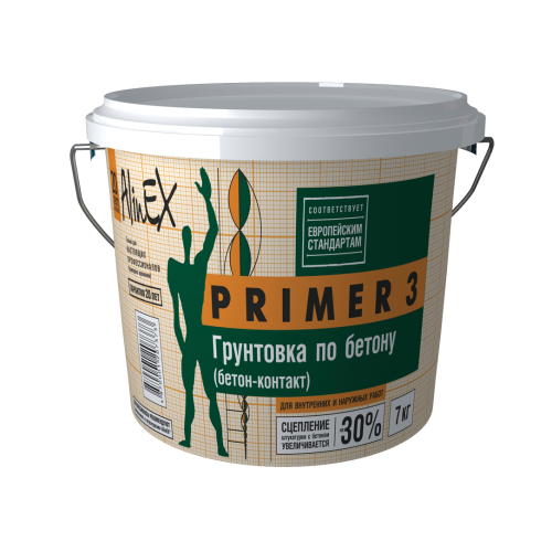 Грунтовка бетон-контакт Alinex PRIMER-3, 7кг Грунтовка бетон-контакт Alinex PRIMER-3, 7кг