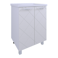 Тумба "Астра COMO 70" 2 двери + умывальник ДУБ КРАФТ+БЕЛЫЙ