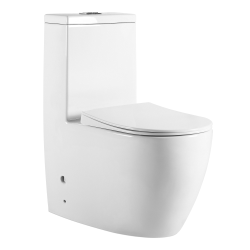 Унитаз-моноблок безободковый HOLLER MONO, сиденье микролифт, арматура 2р