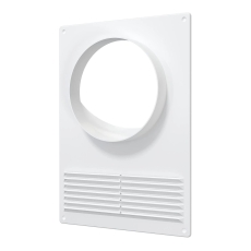 Площадка торцевая ERA 125ПТПР, 180х250 мм, d=125 мм, с решеткой, с круглым фланцем