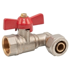 МП Кран шаровой угловой цанга 16 х 1/2 с вн.р. RVC