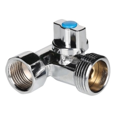 Кран шаровой для стиральных машин тройник  1/2"х3/4"х1/2 MPF